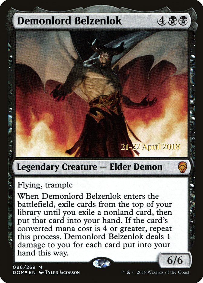 Demonlord Belzenlok [Dominaria Prerelease Promos] | Boutique FDB TCG