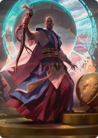 Teferi, Who Slows the Sunset Art Card [Innistrad: Midnight Hunt Art Series] | Boutique FDB TCG