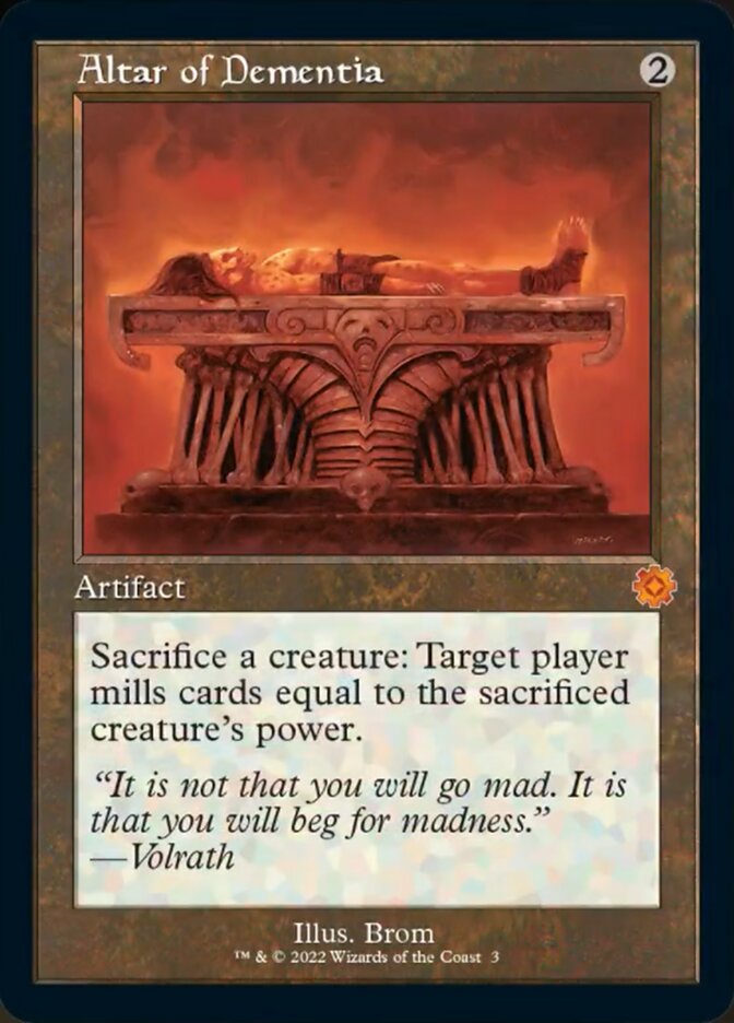 Altar of Dementia (Retro) [The Brothers' War Retro Artifacts] | Boutique FDB TCG