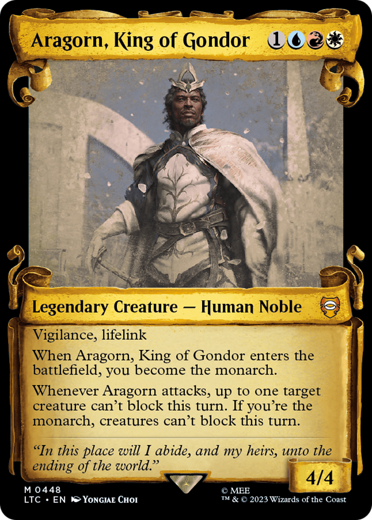 Aragorn, King of Gondor [The Lord of the Rings: Tales of Middle-Earth Commander Showcase Scrolls] | Boutique FDB TCG