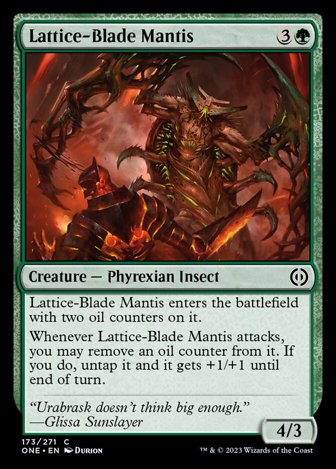 Lattice-Blade Mantis [Phyrexia: All Will Be One] | Boutique FDB TCG