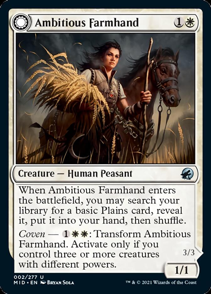 Ambitious Farmhand // Seasoned Cathar [Innistrad: Midnight Hunt] | Boutique FDB TCG