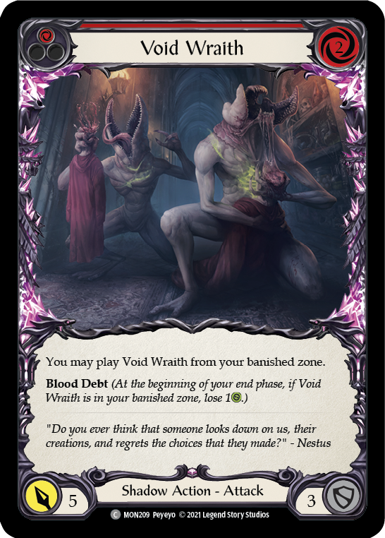 Void Wraith (Red) [MON209-RF] (Monarch)  1st Edition Rainbow Foil | Boutique FDB TCG