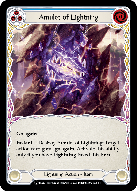 Amulet of Lightning [U-ELE201] (Tales of Aria Unlimited)  Unlimited Rainbow Foil | Boutique FDB TCG