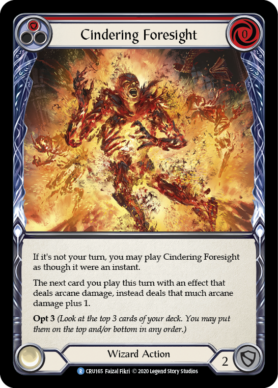 Cindering Foresight (Red) [CRU165] (Crucible of War)  1st Edition Normal | Boutique FDB TCG