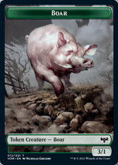 Blood // Boar Double-Sided Token [Innistrad: Crimson Vow Tokens] | Boutique FDB TCG