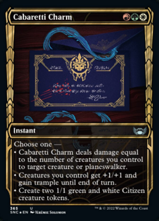 Cabaretti Charm (Showcase Golden Age Gilded Foil) [Streets of New Capenna] | Boutique FDB TCG