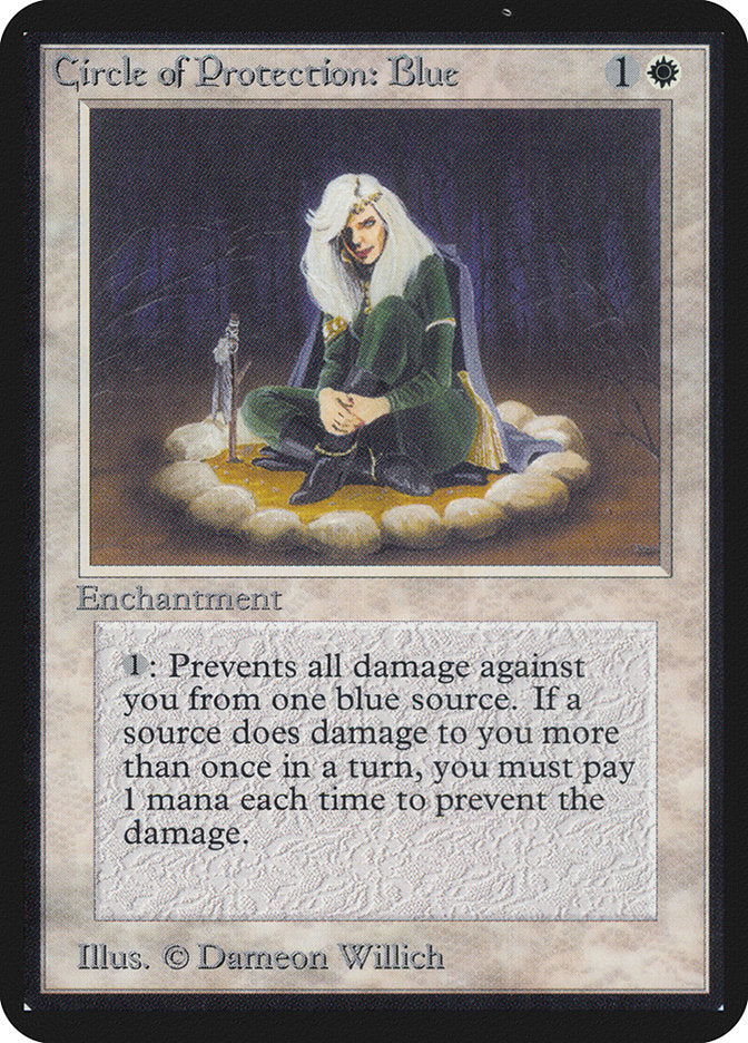 Circle of Protection: Blue [Alpha Edition] | Boutique FDB TCG