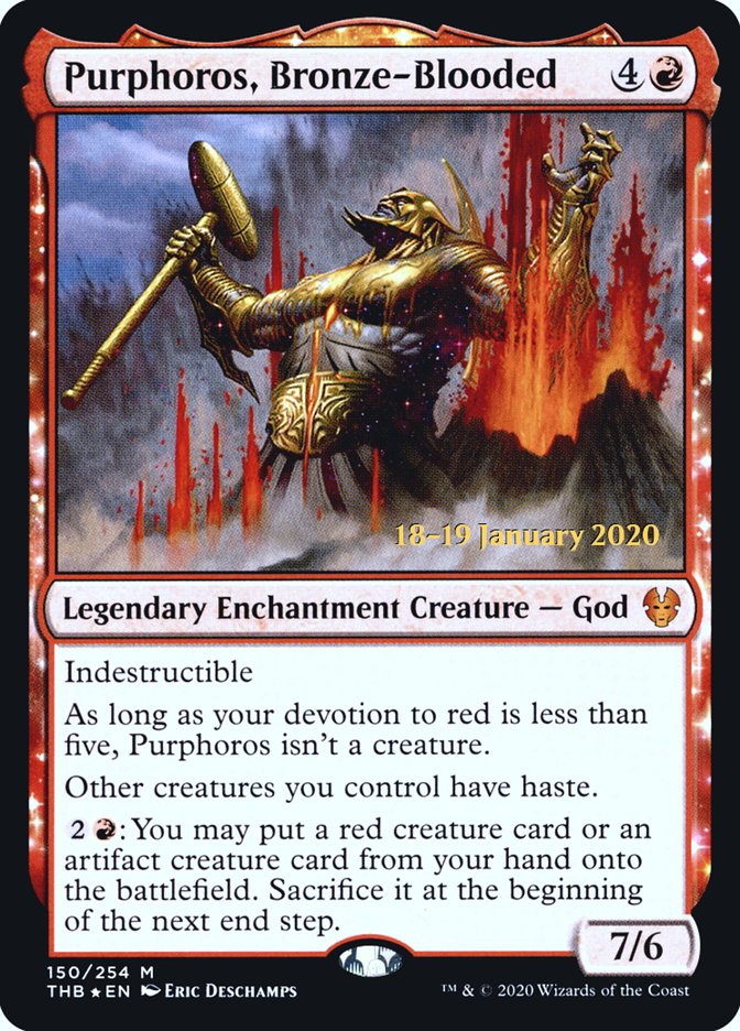 Purphoros, Bronze-Blooded [Theros Beyond Death Prerelease Promos] | Boutique FDB TCG