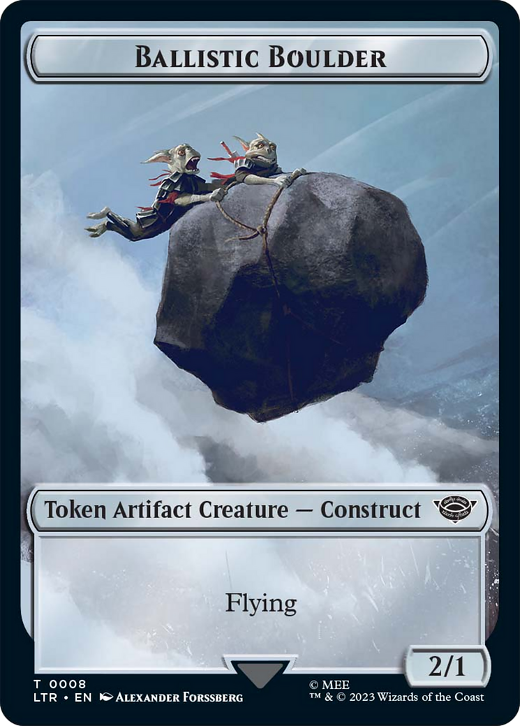 Ballistic Boulder // Food Token (09) Double-Sided Token [The Lord of the Rings: Tales of Middle-Earth Tokens] | Boutique FDB TCG