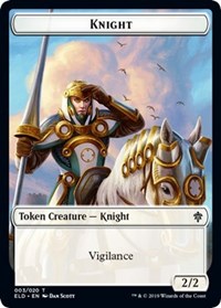 Knight // Food (17) Double-Sided Token [Throne of Eldraine Tokens] | Boutique FDB TCG