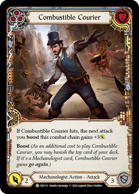 Combustible Courier (Blue) [CRU111] (Crucible of War)  1st Edition Normal | Boutique FDB TCG