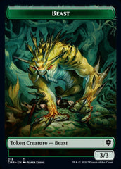 Beast (18) // Beast (19) Double-Sided Token [Commander Legends Tokens] | Boutique FDB TCG