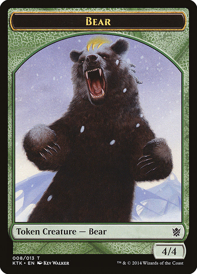 Bear Token [Khans of Tarkir Tokens] | Boutique FDB TCG