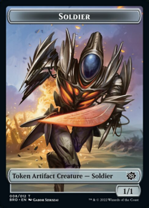 Powerstone // Soldier (008) Double-Sided Token [The Brothers' War Tokens] | Boutique FDB TCG