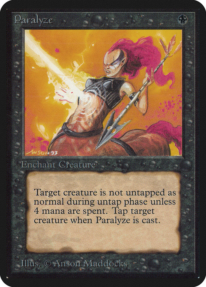 Paralyze [Alpha Edition] | Boutique FDB TCG