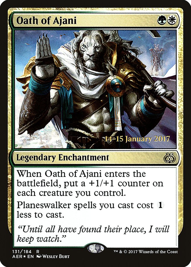 Oath of Ajani [Aether Revolt Prerelease Promos] | Boutique FDB TCG