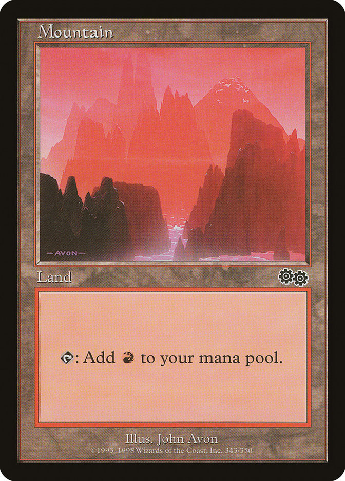 Mountain (343) [Urza's Saga] | Boutique FDB TCG