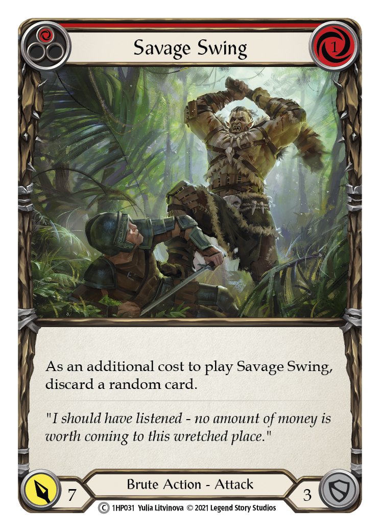 Savage Swing (Red) [1HP031] (History Pack 1) | Boutique FDB TCG