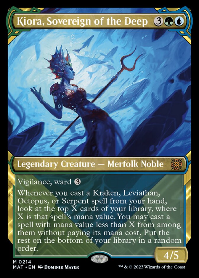 Kiora, Sovereign of the Deep (Showcase Halo Foil) [March of the Machine: The Aftermath] | Boutique FDB TCG
