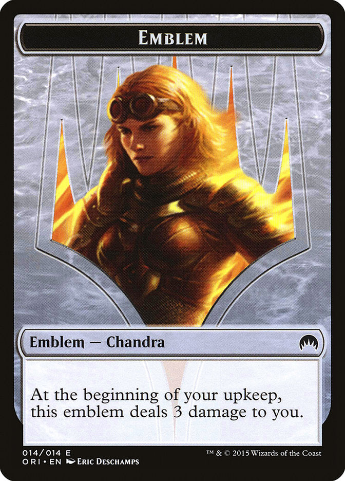 Chandra, Roaring Flame Emblem [Magic Origins Tokens] | Boutique FDB TCG