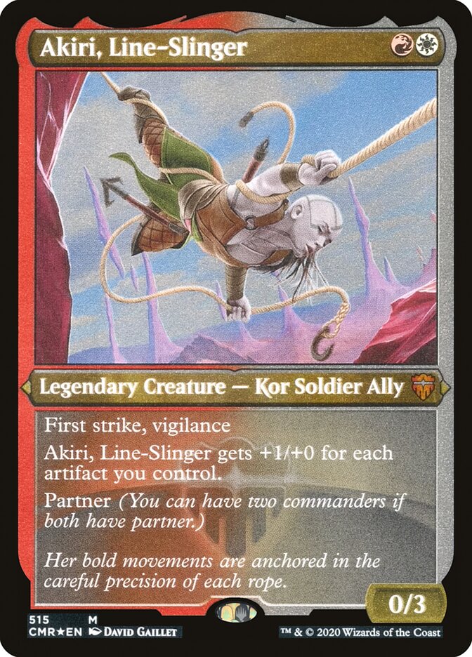 Akiri, Line-Slinger (Etched) [Commander Legends] | Boutique FDB TCG