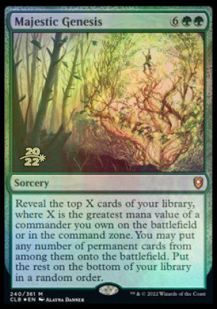 Majestic Genesis [Commander Legends: Battle for Baldur's Gate Prerelease Promos] | Boutique FDB TCG