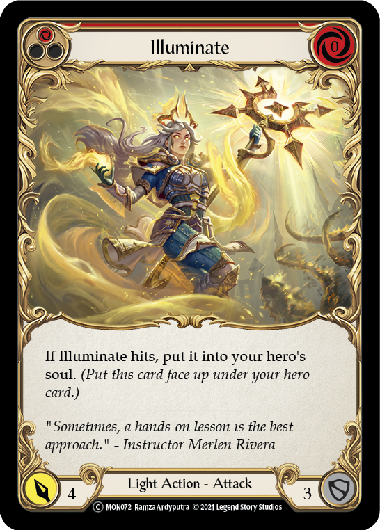 Illuminate (Red) [U-MON072-RF] (Monarch Unlimited)  Unlimited Rainbow Foil | Boutique FDB TCG