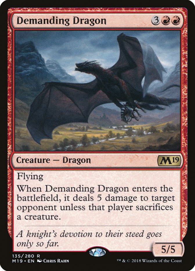 Demanding Dragon [Core Set 2019] | Boutique FDB TCG