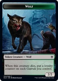 Wolf // Food (17) Double-Sided Token [Throne of Eldraine Tokens] | Boutique FDB TCG