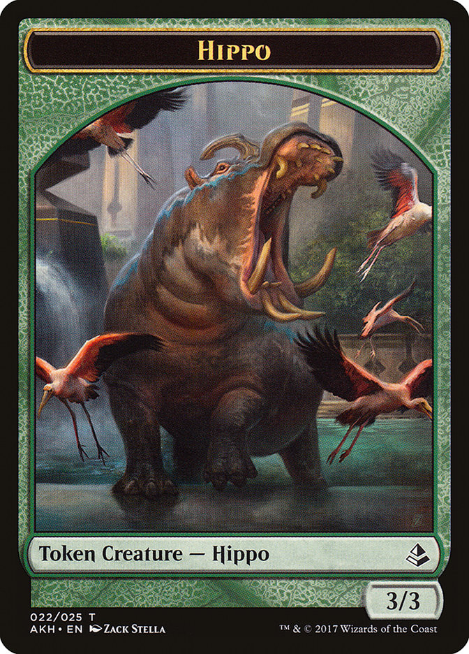 Aven Wind Guide // Hippo Double-Sided Token [Amonkhet Tokens] | Boutique FDB TCG