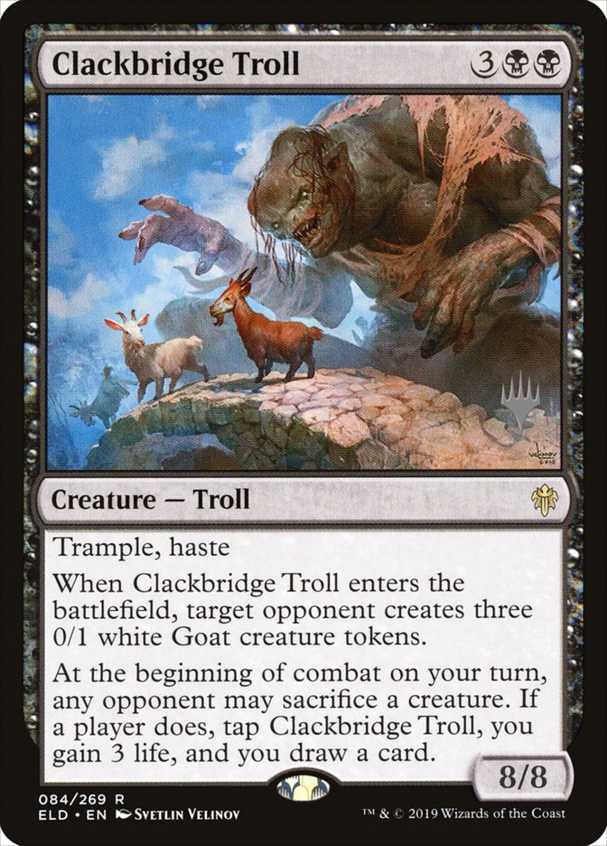 Clackbridge Troll (Promo Pack) [Throne of Eldraine Promos] | Boutique FDB TCG