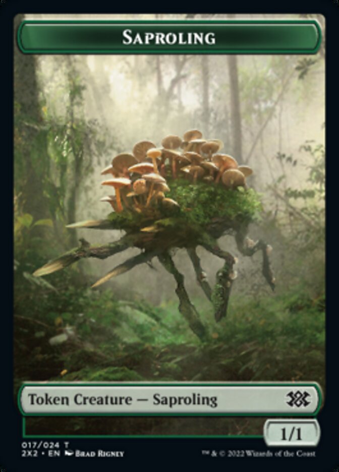 Saproling // Vampire Double-Sided Token [Double Masters 2022 Tokens] | Boutique FDB TCG