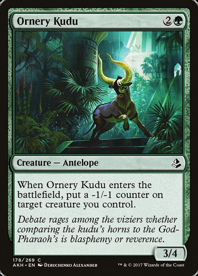 Ornery Kudu [Amonkhet] | Boutique FDB TCG