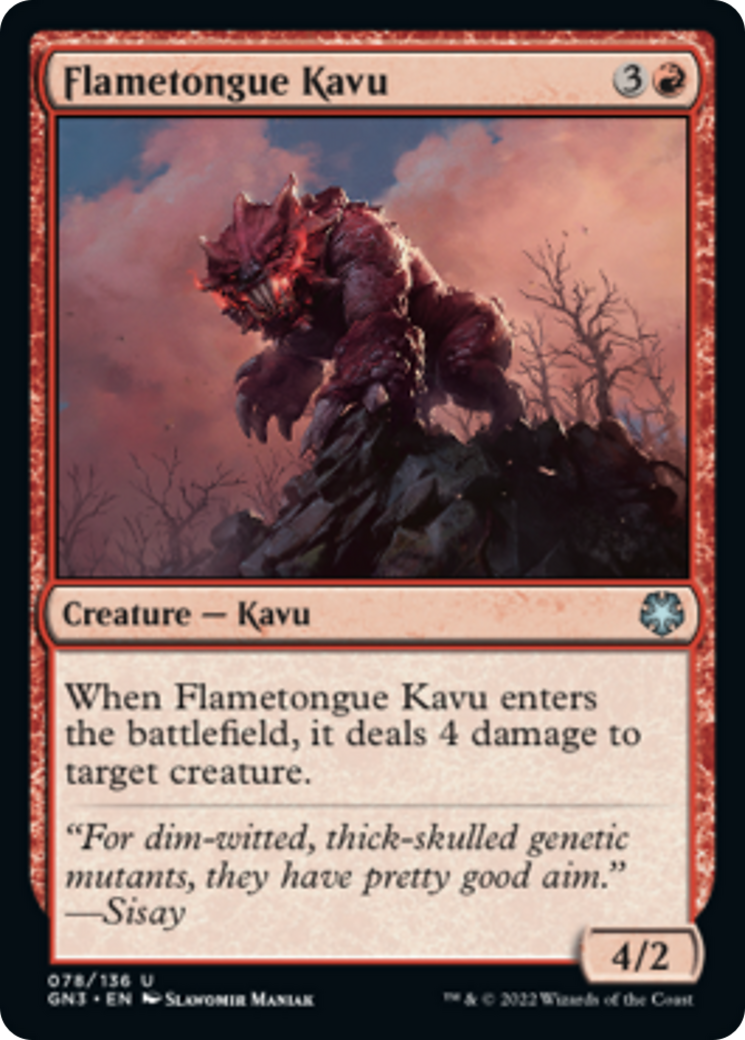 Flametongue Kavu [Game Night: Free-for-All] | Boutique FDB TCG