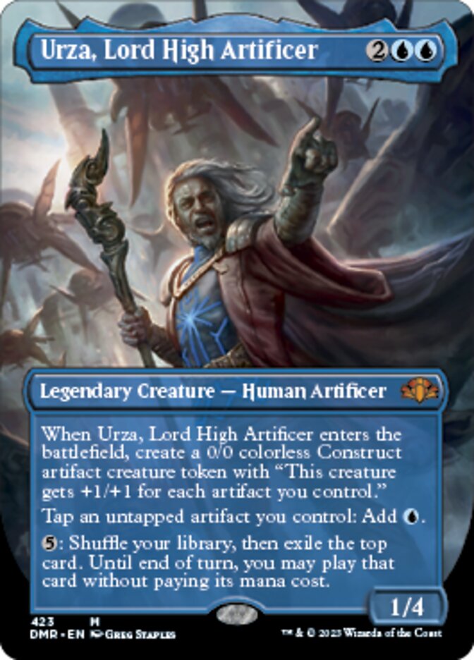 Urza, Lord High Artificer (Borderless Alternate Art) [Dominaria Remastered] | Boutique FDB TCG