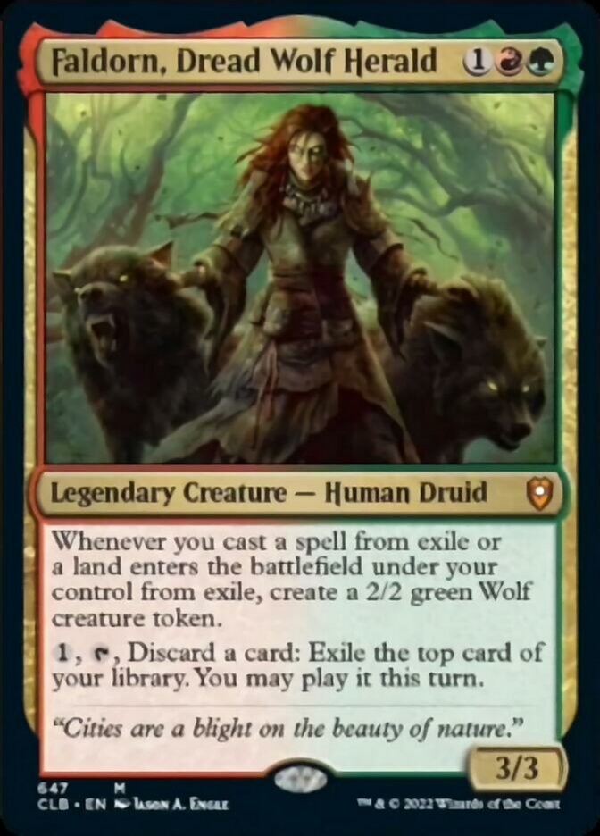 Faldorn, Dread Wolf Herald [Commander Legends: Battle for Baldur's Gate] | Boutique FDB TCG