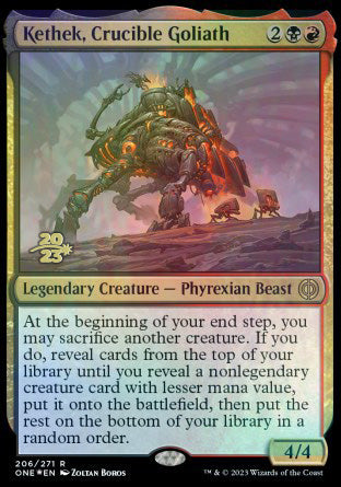 Kethek, Crucible Goliath [Phyrexia: All Will Be One Prerelease Promos] | Boutique FDB TCG