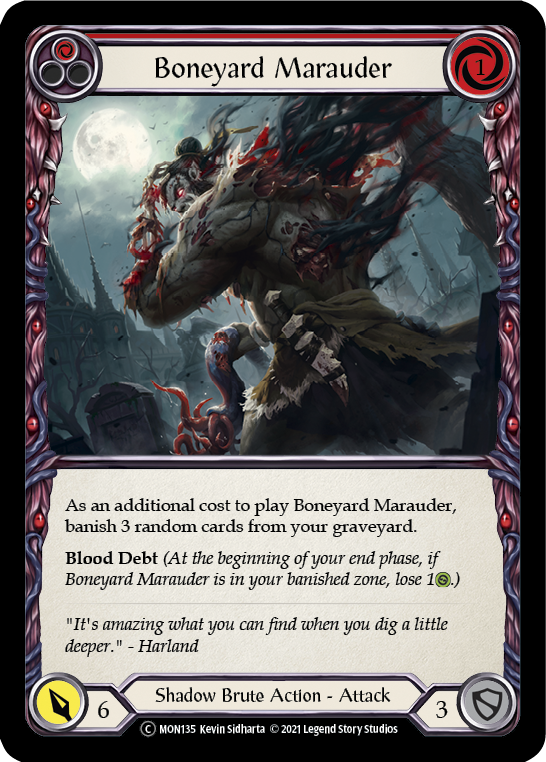 Boneyard Marauder (Red) [U-MON135] (Monarch Unlimited)  Unlimited Normal | Boutique FDB TCG