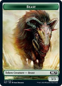 Beast // Saproling Double-Sided Token [Core Set 2021 Tokens] | Boutique FDB TCG