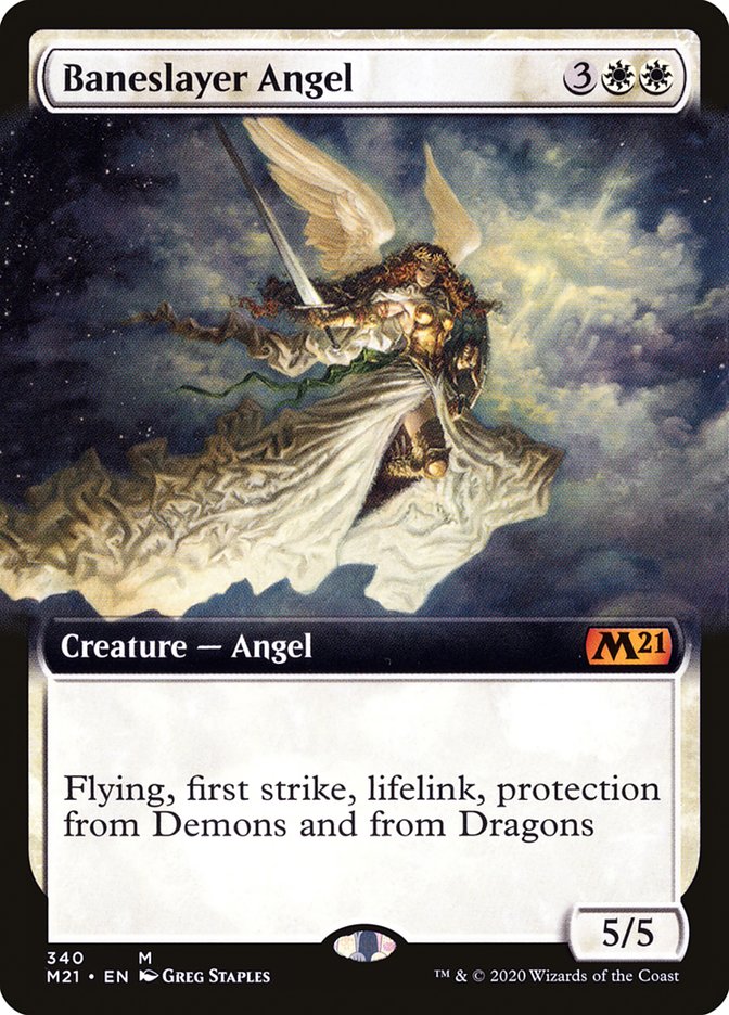 Baneslayer Angel (Extended Art) [Core Set 2021] | Boutique FDB TCG