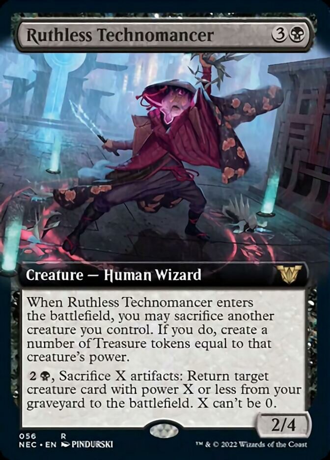 Ruthless Technomancer (Extended Art) [Kamigawa: Neon Dynasty Commander] | Boutique FDB TCG