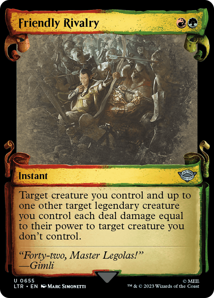 Friendly Rivalry [The Lord of the Rings: Tales of Middle-Earth Showcase Scrolls] | Boutique FDB TCG
