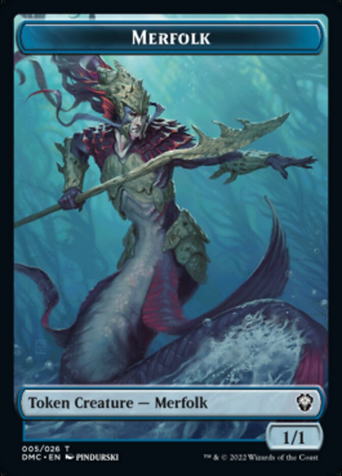 Saproling // Merfolk Double-Sided Token [Dominaria United Tokens] | Boutique FDB TCG