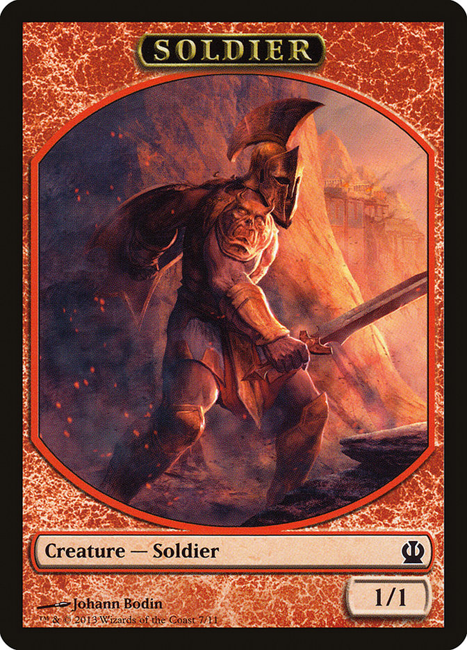 Soldier Token (7/11) [Theros Tokens] | Boutique FDB TCG