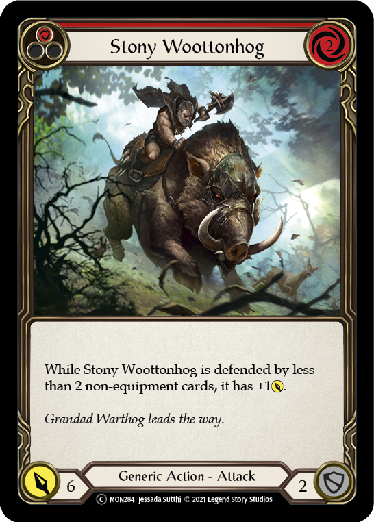 Stony Woottonhog (Red) [U-MON284] (Monarch Unlimited)  Unlimited Normal | Boutique FDB TCG