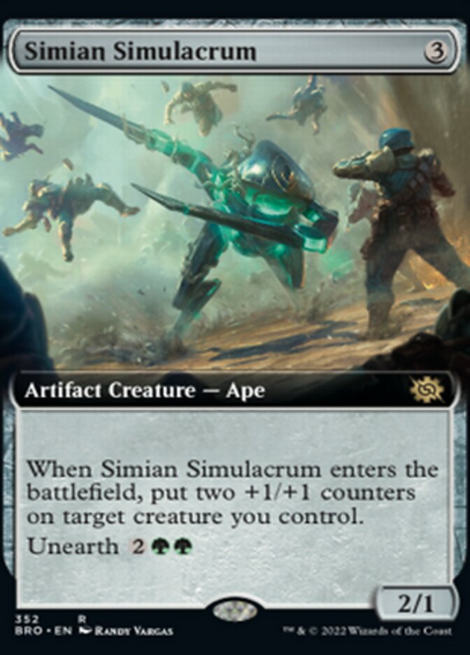 Simian Simulacrum (Extended Art) [The Brothers' War] | Boutique FDB TCG