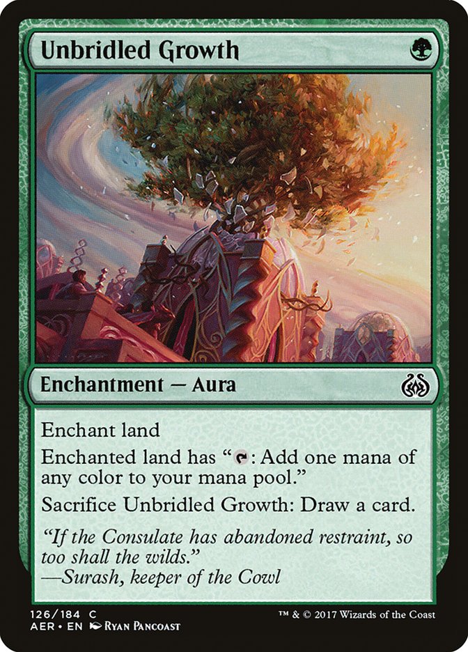 Unbridled Growth [Aether Revolt] | Boutique FDB TCG