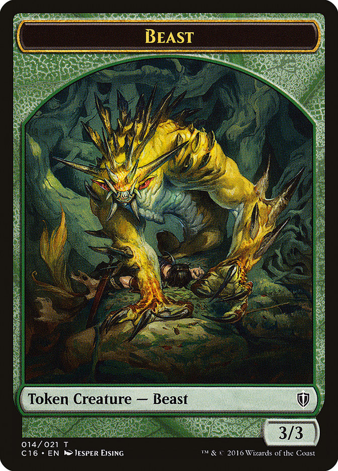 Beast // Ogre Double-Sided Token [Commander 2016 Tokens] | Boutique FDB TCG