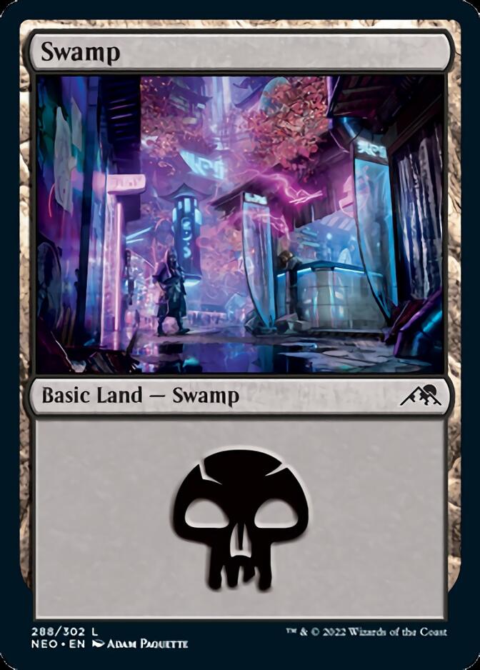 Swamp (288) [Kamigawa: Neon Dynasty] | Boutique FDB TCG